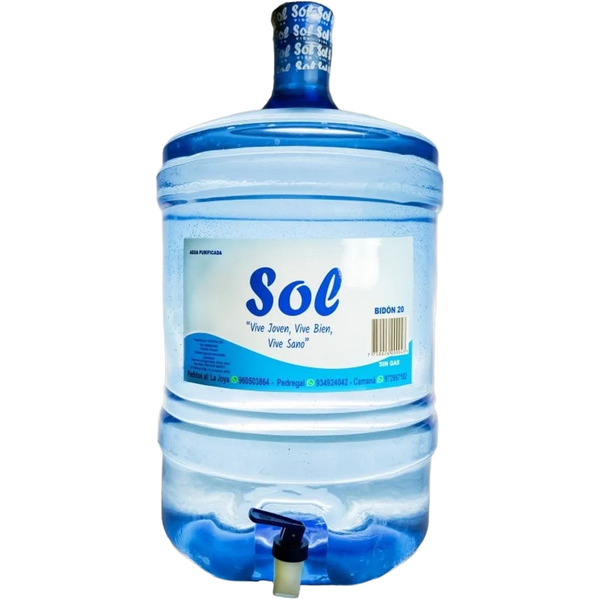 Venta de Bidón de Agua Sol Vida de 7 litros en Arequipa